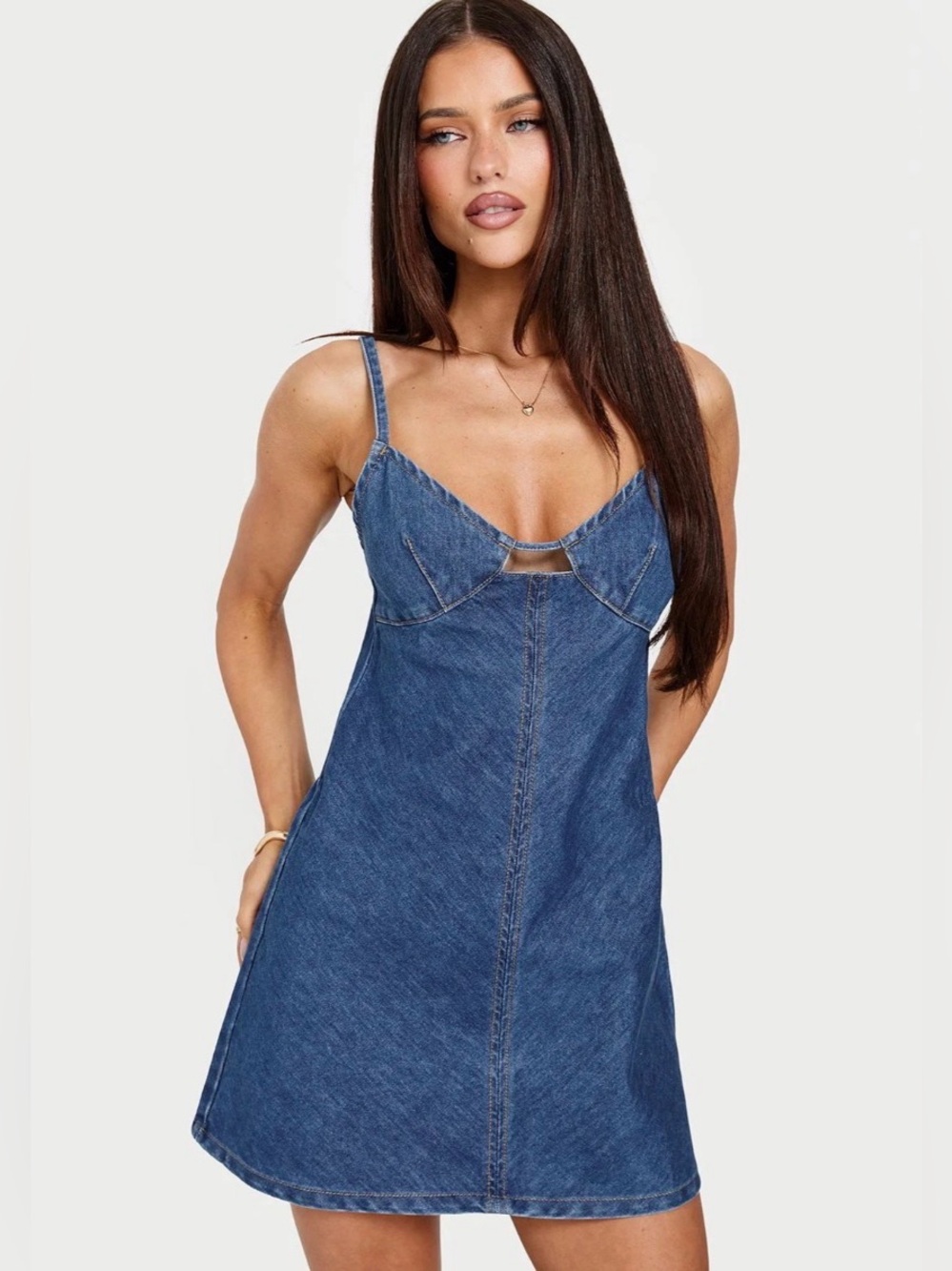 Princess Polly Arwen Blue Mini Denim Dress